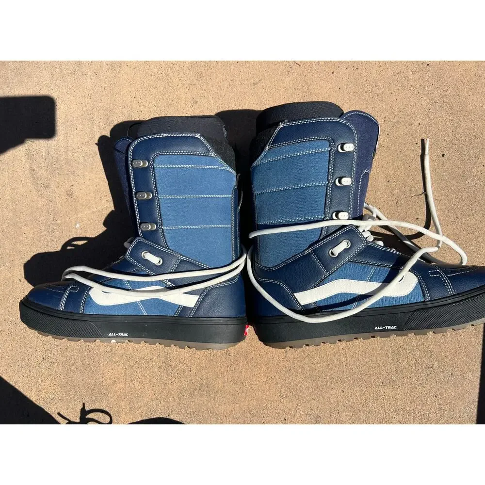 Vans Hi Standard OG Snowboard Boots Blue White Mens 11 All-Trac Lace Up - Picture 3 of 12